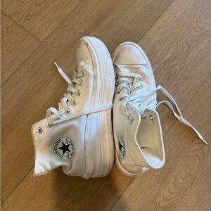 Converse White Chuck Taylor Platform High-Top Sneakers